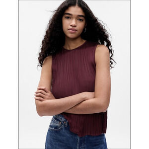 Gap Pleated Satin Shirt